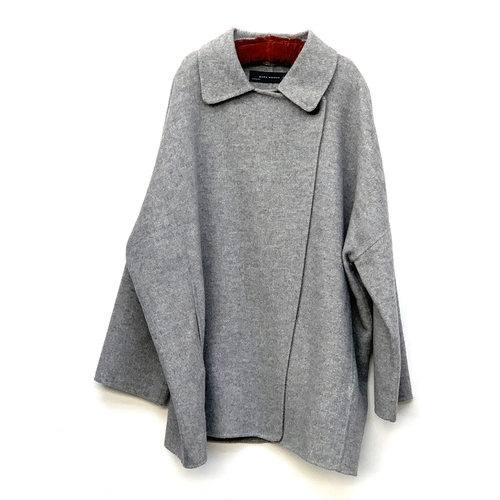 718 - A Zara grey wool smock, size M; together with an Oska wool coat, size R