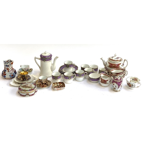 142 - A Court China 'Kiang' coffee set, together with other tea wares to include Royal Crown Derby, Coalpo... 