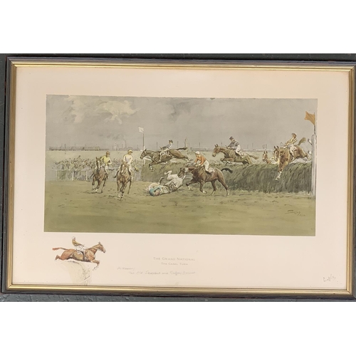 240 - 'Snaffles' (Charles Johnson Payne, 1884-1967), 'The Grand National - The Canal Turn', colour print, ... 