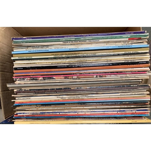 291 - A mixed box of vinyl LPs mainly 1970s to include The Bay City Rollers, The Dooleys, Andy Williams an... 