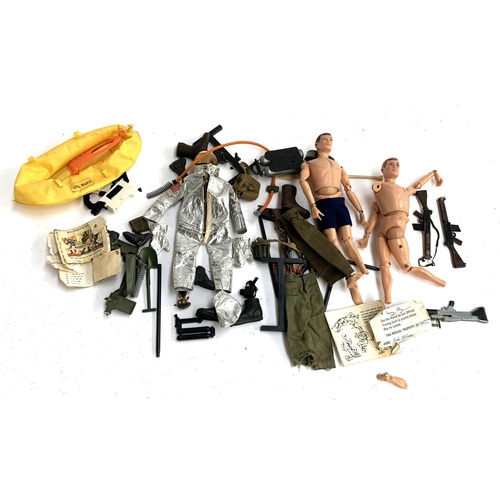 1187 - 2 vintage 1964 Palitoy action man figures, together with clothes and accessories