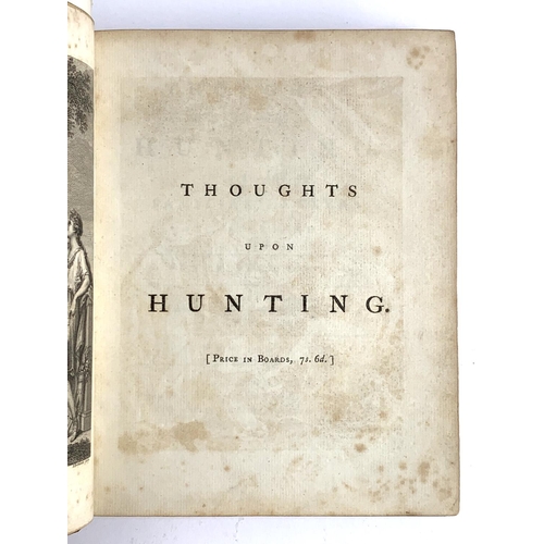 207 - Peter Beckford, 'Thoughts upon Hunting', in a series of Familiar Letters, frontispiece engraved by B... 