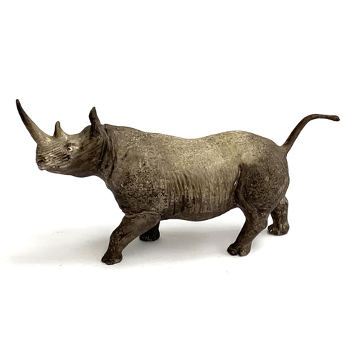 192 - A Coalport figurine of a rhinoceros, 16cmH