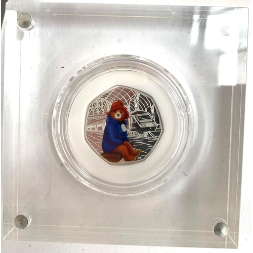 35 - The Royal Mint Paddington at the Station 2018 UK 50p silver proof coin, with certificate no. 11979 a... 