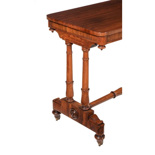 642 - A Victorian rosewood rectangular side table, circa 1850, 73cm high, 100cm wide, 48cm deep