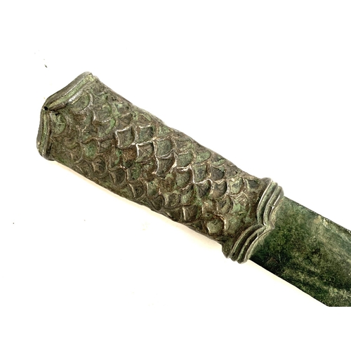 250 - A luristan style bronze dagger, 35.5cmL