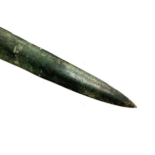 250 - A luristan style bronze dagger, 35.5cmL