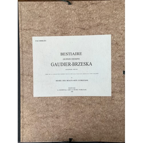 319 - 'Bestiaire quinze dessins Gaudier-Brzeska', facsimile edition 1986, each sheet 37x46cm