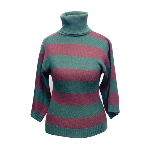 737 - A Biba acrylic polo neck jumper with three quarter length sleeves