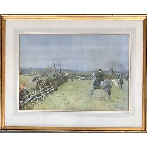 277 - Lionel Edwards (1878-1966), colour print of a hunting scene, 34x49cm