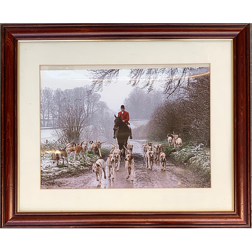 282 - A colour photographic print of Mr Sidney Bailey, Huntsman Rtd to the V.W.H Hounds, 29x40cm