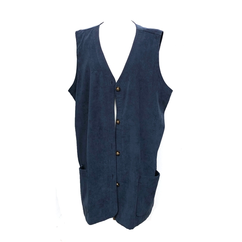 999 - A PG Field waxed cotton gilet with quilted lining, size L; together with an Orvis XL blue gilet (2)