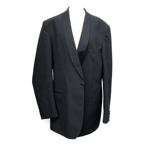 1006 - A Moss Bros wool dinner jacket, size 43R; together with a single breasted dinner jacket with shawl c... 