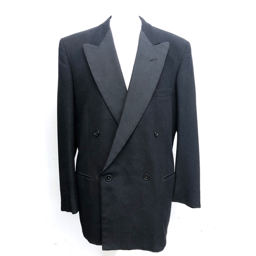 1014 - A Watson Prickard double breasted gent's evening jacket with corded black silk facings