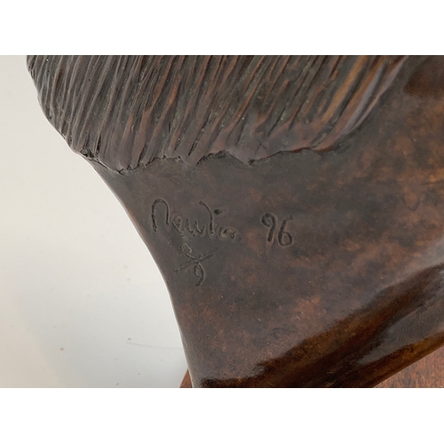 110 - William Newton (b. 1959), a patinated bronze horse's head, signed Newton 96, numbered 2/9, and with ... 