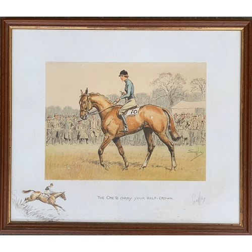 232 - 'Snaffles' (Charles Johnson Payne, 1884-1967), 'The One to Carry your Half Crown', colour print, sig... 