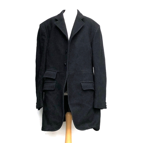 984 - An Oliver Brown heavy black cavalry twill single breasted gent's hunting coat, with poacher and othe... 