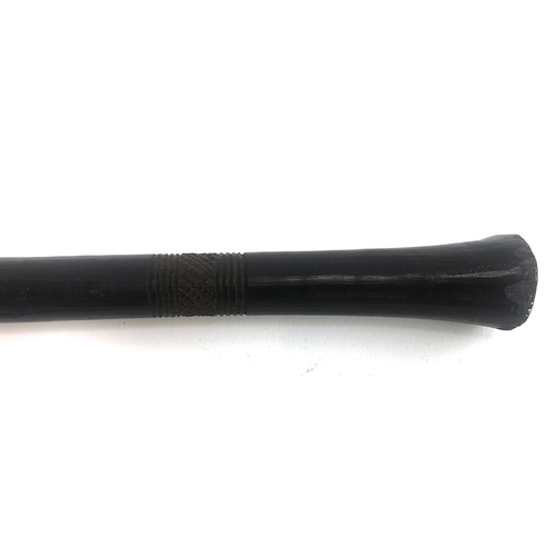 77 - An ebony swagger stick, 98cm long