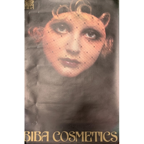 1156 - A single sided Biba Cosmetics advertising poster, printed by Advico Delpire, photographed by Sarah M... 