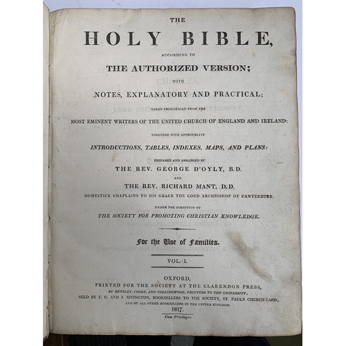 551 - Three volumes of The Holy Bible, prepared and arranged by the Rev. George D'Oyly and the Rev. Richar... 