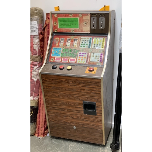 1325 - A Crazy Cherry 1p fruit machine, 67cm wide, 62cm deep, 152cm high