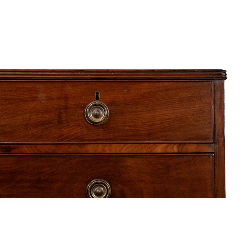 578 - A mahogany chest of drawers, c.1800 and later, 108cm wide, 53cm deep, 97cm high