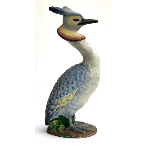 61 - An Italian ceramic figure of a fabulous bird, 46cmH