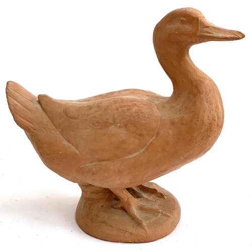 85 - A large terracotta duck, 34cmH