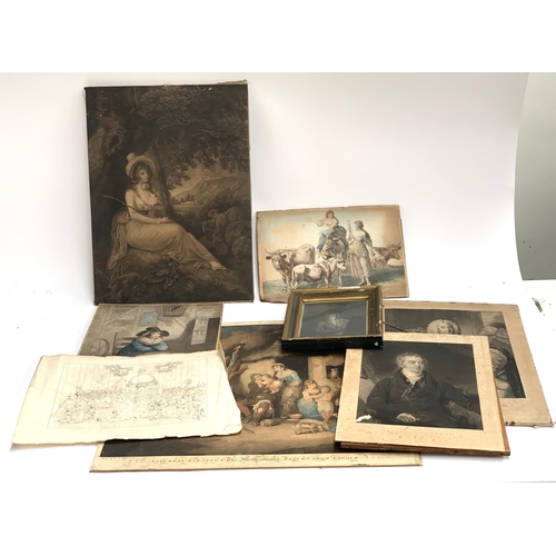 602 - A quantity of 19th century prints, to include Nutter, Thomas Lawrence etc