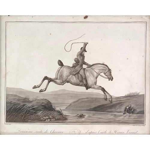 610 - Charles Francois Levachez (French, 1730-1850) after Vernet, a set of six lithographs, 'Deuxième suit... 