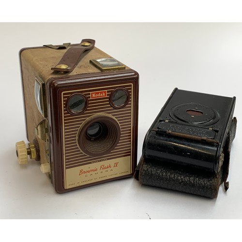 A Kodak Brownie Flash IV camera, together with a Vest Pocket ...