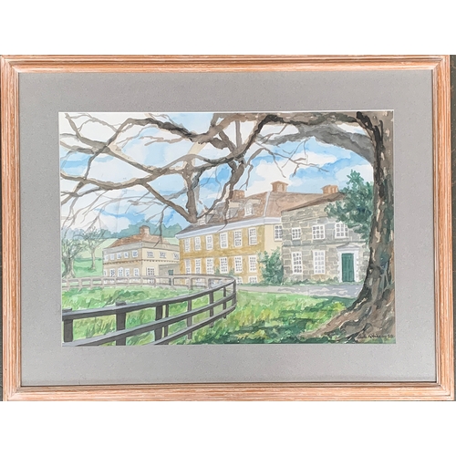 343 - 20th century watercolour of Stepleton House, signed and dated Paula Robinson, 1988, 44x63cm

Provena... 