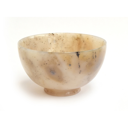 179 - A Chinese carved dendritic agate bowl, 10cm diameter, 6cm high