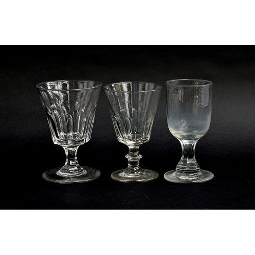 255 - Four faceted Georgian glasses