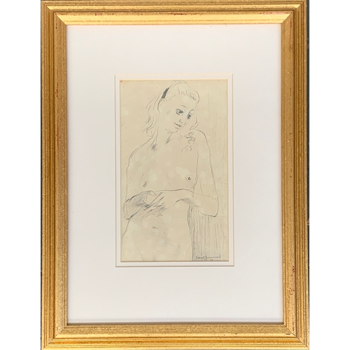 435 - Ernest Greenwood RA RCA (1913 - 2009), a study of a nude, pencil on paper, signed and dated 1950, 24... 