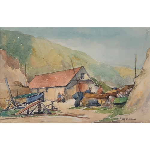 345 - Mary Williams RWA (1911-2002) Beer (Devon), 1945, watercolour, signed lower right, 25x39cm