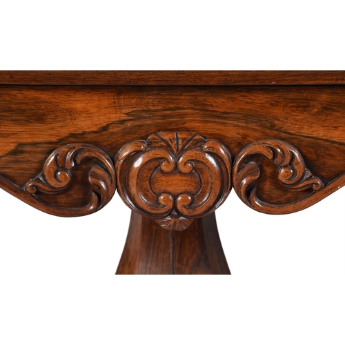 632 - A William IV rosewood library table, circa 1835, 73cm high, 133cm wide, 67cm deep 

Provenance: Lock... 