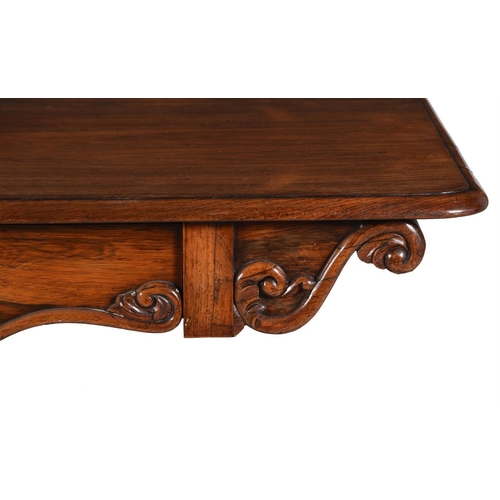 632 - A William IV rosewood library table, circa 1835, 73cm high, 133cm wide, 67cm deep 

Provenance: Lock... 