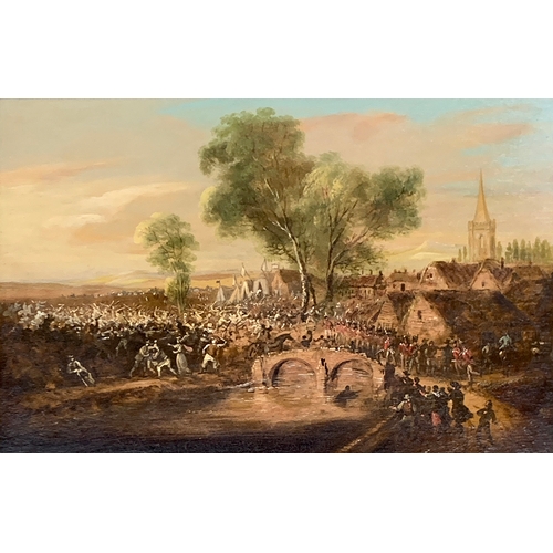 350 - William Sadler (1782-1839) Donnybrook Fair, Dublin, oil on panel, label to verso for Daniel Egan, Du... 