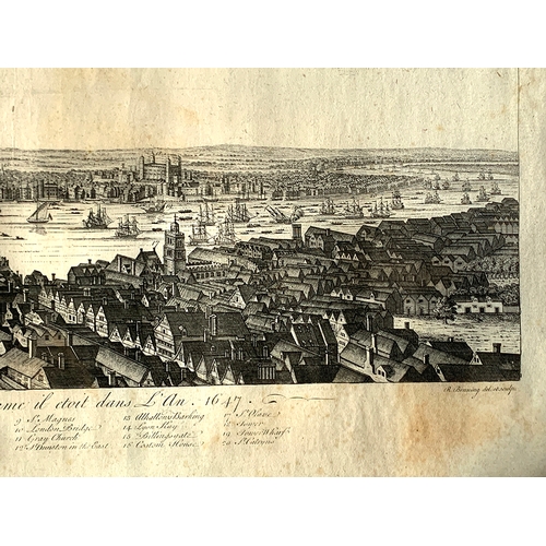 432 - R Benning, 'A View of London as it was in the year 1647 (Vue de Londres comme il etoit dans L'An 164... 