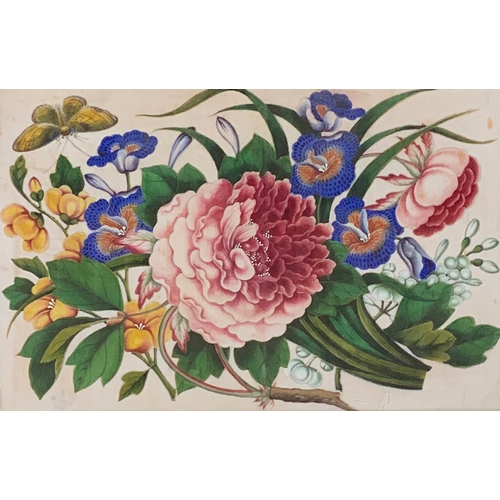 380 - A pair of floral studies, gouache on vellum, each 19x29cm

Provenance: from the collection of Roysia... 