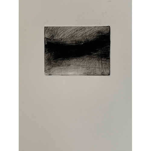 463 - John Virtue (b.1947), Landscape etching, no.6, 7.5x10cm