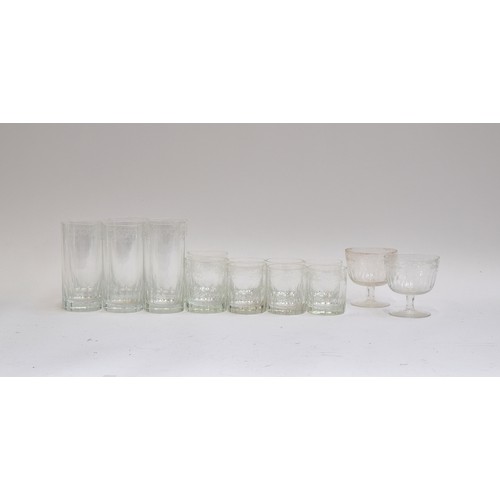 261 - A quantity of Italian Murano glass with hand engraved designs, to include highball glasses, 15cm hig... 