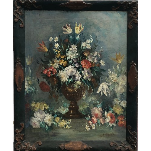 379 - Early 20th century Italian, still life of flowers, oil on canvas, signed, 73x57cm

Provenance: from ... 