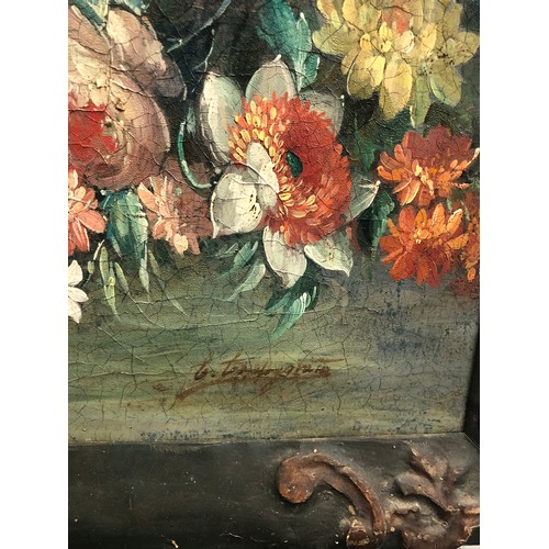 379 - Early 20th century Italian, still life of flowers, oil on canvas, signed, 73x57cm

Provenance: from ... 