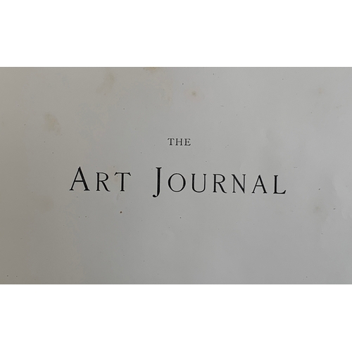 251 - ART JOURNAL, bound in half-leather. Begins with July 1894 with an article on the Henry Tate Collecti... 