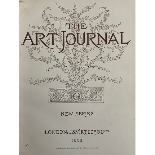 251 - ART JOURNAL, bound in half-leather. Begins with July 1894 with an article on the Henry Tate Collecti... 