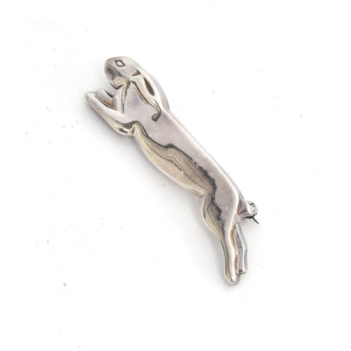 47 - A Tiffany & Co. 925 silver brooch in the form of a running hare, 6cm long