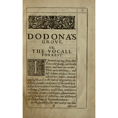 280 - Howell, James (I.H.) 'Dodona's Grove OR The Vocall Forrest' by I.H ESQr. Printed by TB for H. Molloy... 