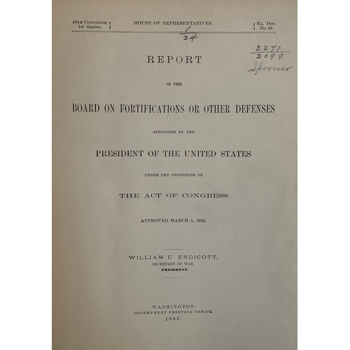 289 - United States Congress, 19th Century, 'Report Of The Board On Fortifications Or Other Defenses Appoi... 